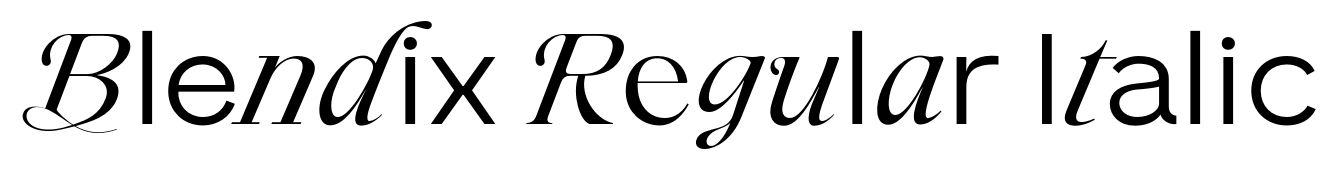 Blendix Regular Italic